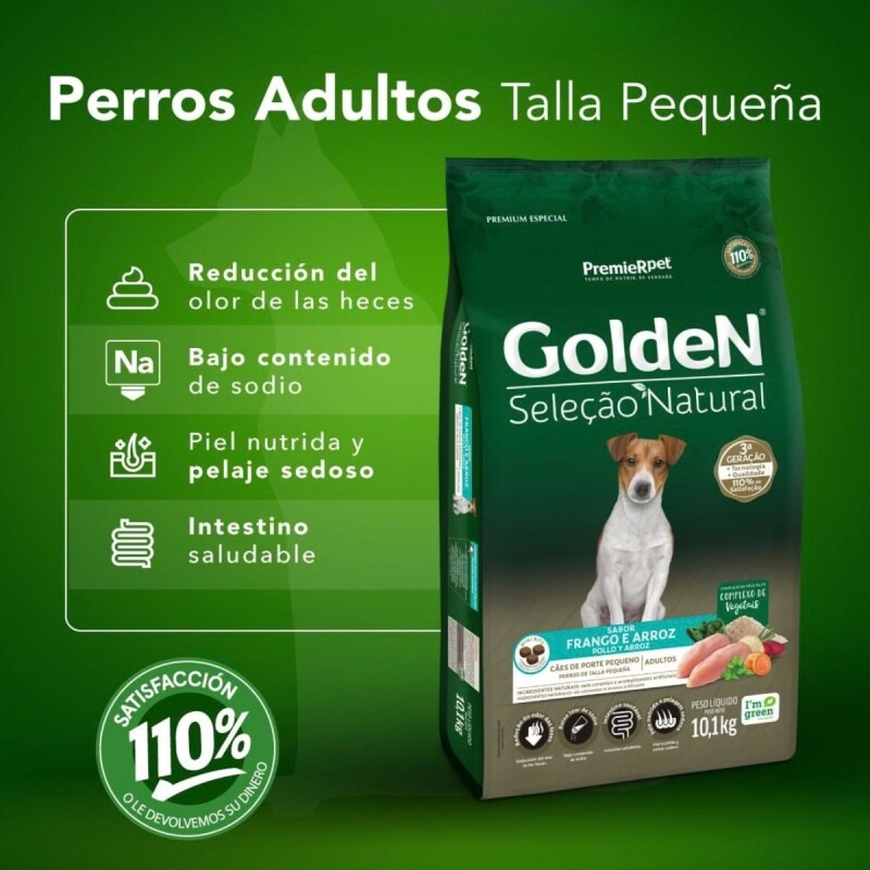 GOLDEN NATURAL PERRO ADULTO RAZA PEQUEÑA 10.1 KGS GOLDEN NATURAL PERRO ADULTO RAZA PEQUEÑA 10.1 KGS