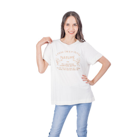 Blusa Ufo Look Deep Into Nature BLANCO
