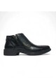 BOTIN PEGADA HOMBRE CUERO CON ELASTICO 125354 Negro