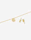 Bijouterie Set Exclusive Edition Set Aros Pasantes Y Cadena Plata 925 - Dorado