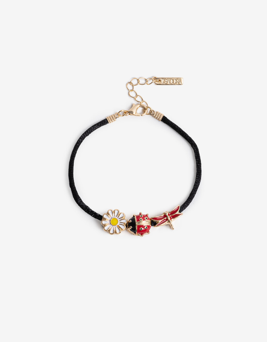 Pulsera Cordón Y Dijes 