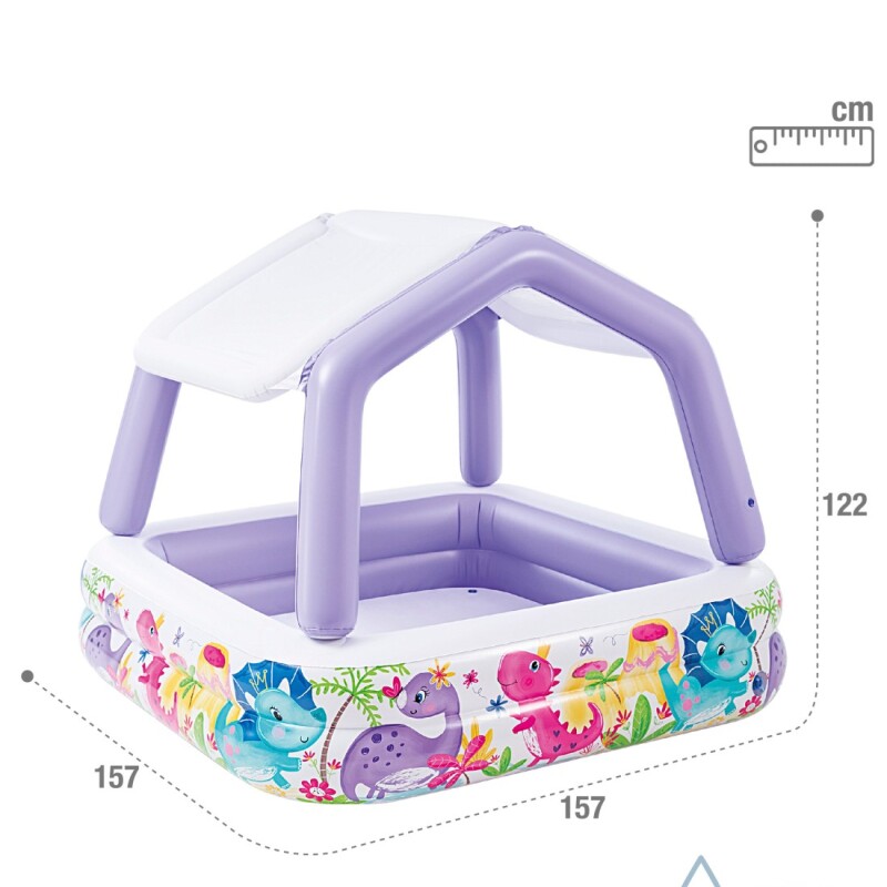 INTEX PISCINA INFLABLE DE NIÑO TECHO PARASOL DESMONTABLE 157X122X157 CMS 340 LTS Intex Piscina Inflable De Niño Techo Parasol Desmontable 157x122x157 Cms 340 Lts