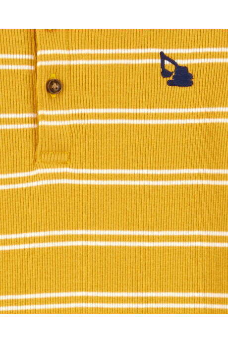 Set dos piezas, pantalón de lona y remera henley de algodón Sin color