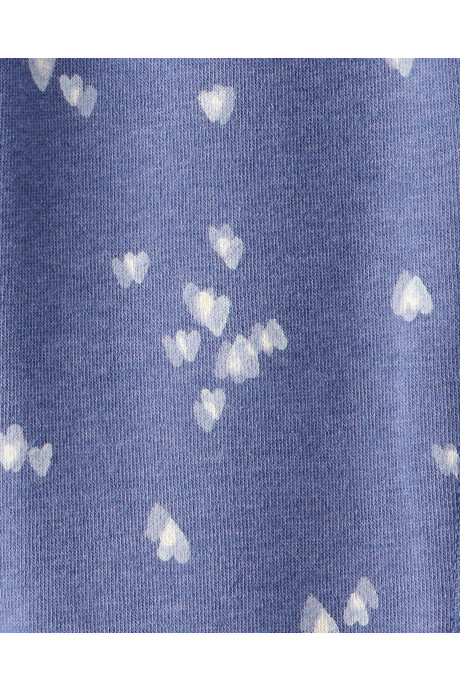 Pantalón de algodón, azul, diseño corazones Sin color