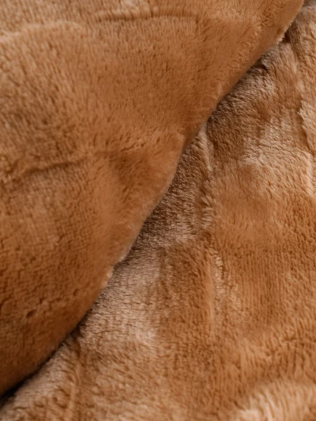 FLANNEL TRAMA DAMERO 2 PLAZAS BEIGE