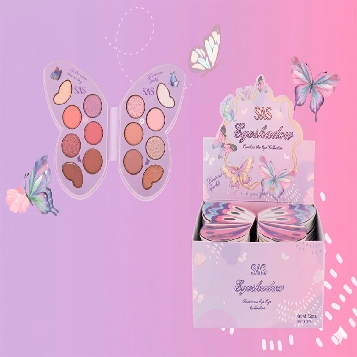 SAS Paleta sombra de ojos 14 colores - Sas Paleta Sombra De Ojos 14 Colores 