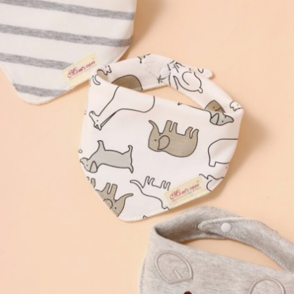 Set baberos bandana x3 raton gris
