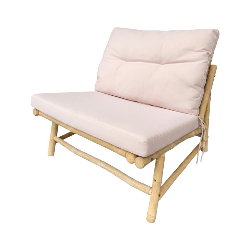 SILLA BAMBU C/ALMOHADON BEIGE 78X76X76CM Unica
