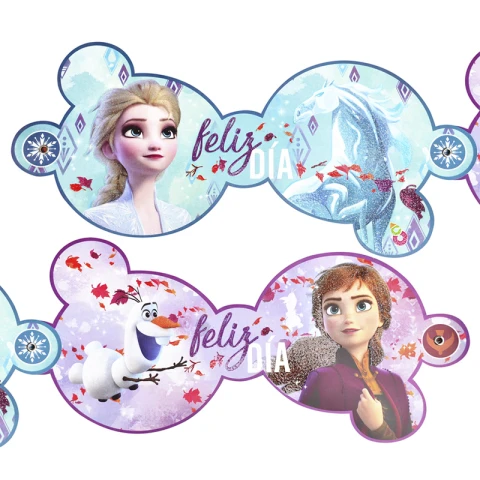 Cotillón Banderín Cartel Feliz Día Frozen 150 cm U