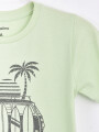 REMERA NIÑO PALM VERDE CLARO