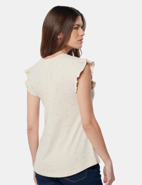 REMERA ESTAMPADA Beige