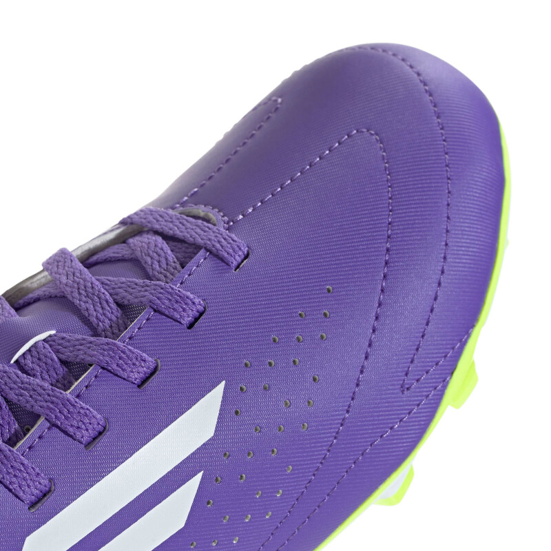 Championes de Niños Adidas Futbol 11 III FxG Púrpura - Blanco - Amarillo Limon