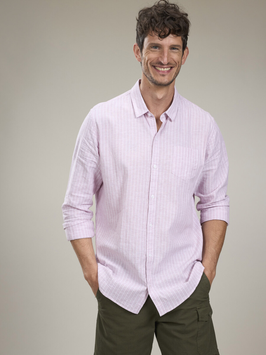 SHIRT SAVANNAH 5.0 - ROSA RAY. BCO. 