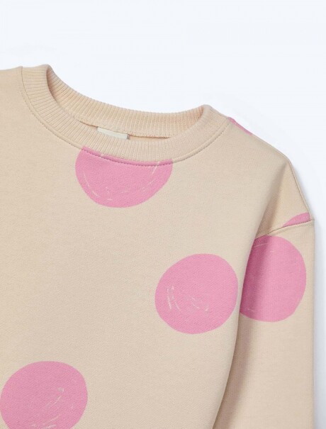 BUZO ESTAMPADO INFANTIL BEIGE