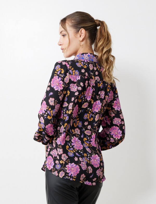 Camisa Flowers NEGRO/MULTI