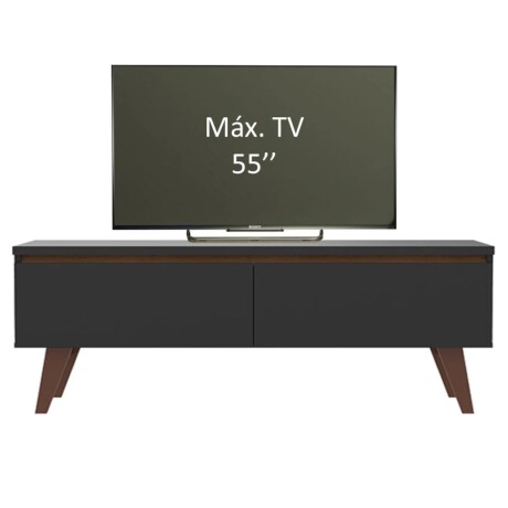 Rack para TV Lumax 2 puertas rustico 55 pulgadas Negro