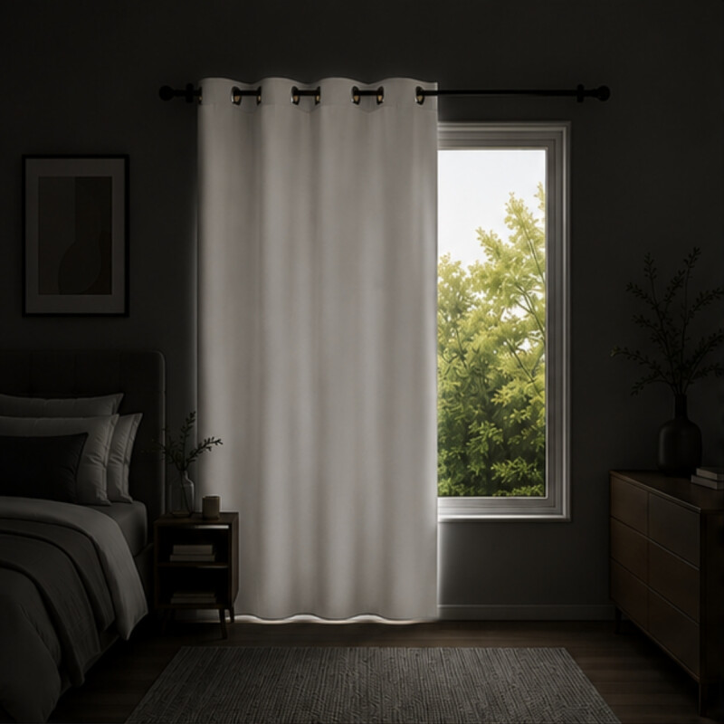 Cortina 100% Blackout 1 paño 135 x 220 BLANCO
