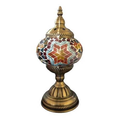 Lámpara Turca Mediana Estrella Multicolor