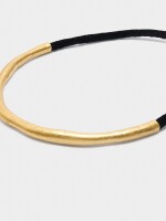 Collar Bicolor Con Mitad Rígida negro
