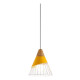 Lampara Nordica Conica Metal Y Madera Columbus Amarillo