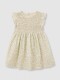Vestido De Flores Con Smock Piedra