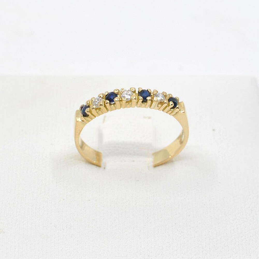Anillo Medio Sinfin En Oro 18K Y Brillantes Anillo Medio Sinfin En Oro 18K Y Brillantes