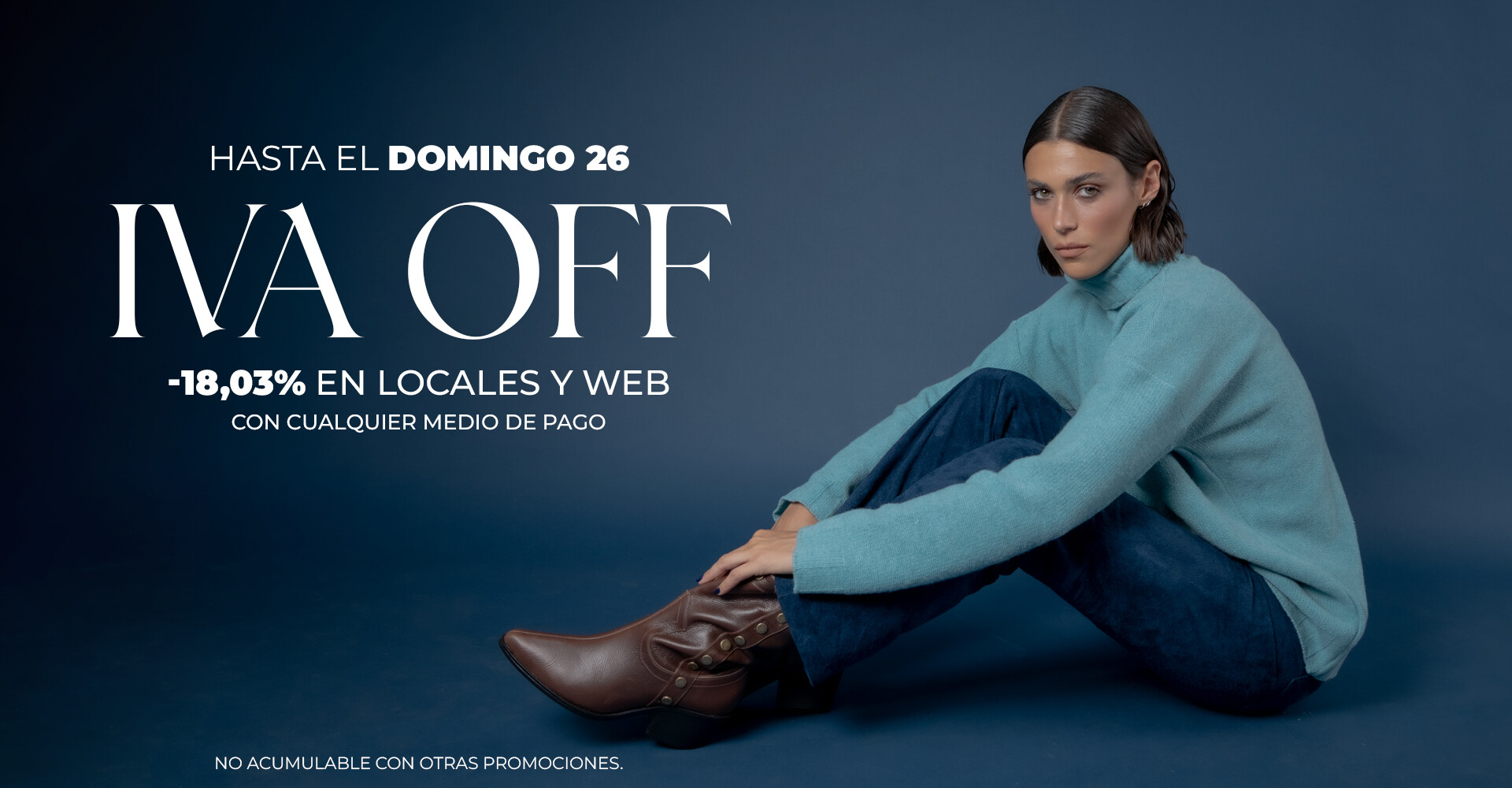 IVA OFF 18,03% DE DESCUENTO