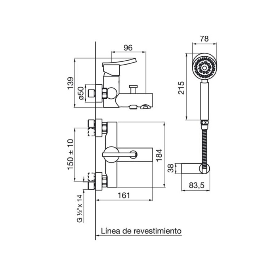 Grifería de Ducha Monocomando Exterior con Transferencia Cromado Línea Libby Grifería de Ducha Monocomando Exterior con Transferencia Cromado Línea Libby
