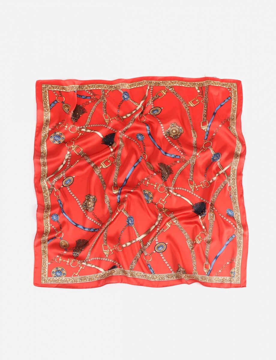 Pañuelo estampado - rojo 