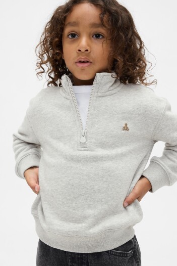 Buzo Deportivo Medio Cierre Toddler Niño Light Heather Grey B08