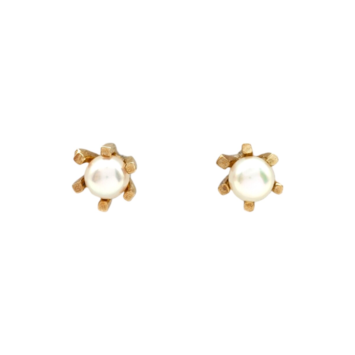 Caravanas Perlas- Oro bajo - Perla española- CA8401 - conperla 