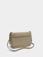 Bolso Bandolera Con Solapa Doble taupe