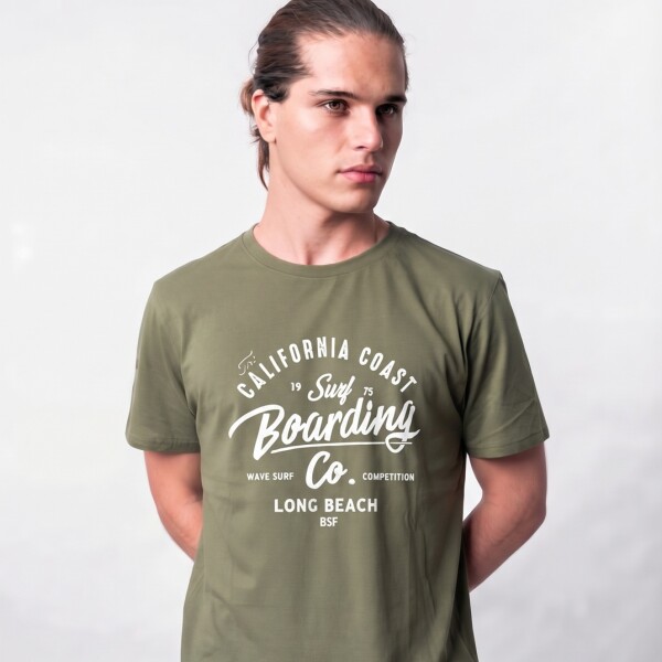 T-Shirt Print V27 California Olive