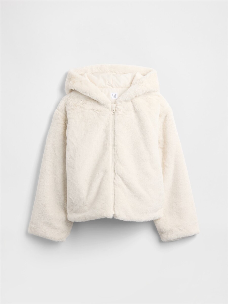 Campera Peludita Niña - Ivory Frost 