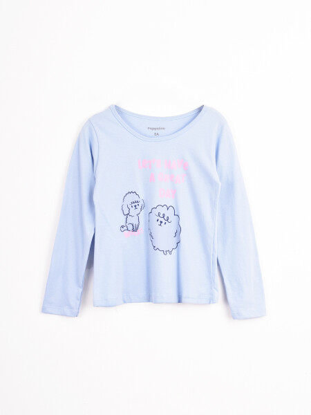 REMERA FRIENDS CELESTE