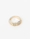 Anillos Medianos y Grandes Metal Anillo Metal Y Strass - Dorado