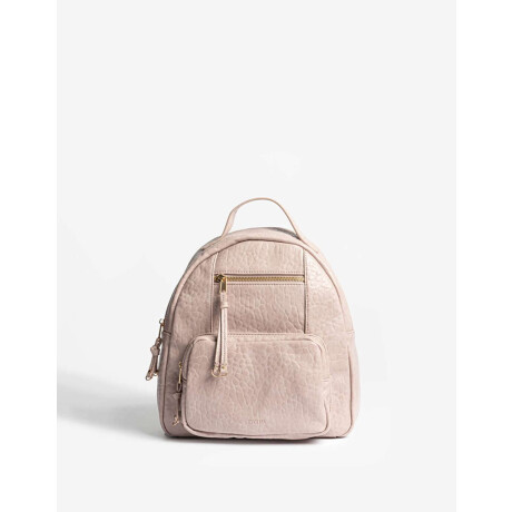 Mochila Efecto Croco Rosa Piel