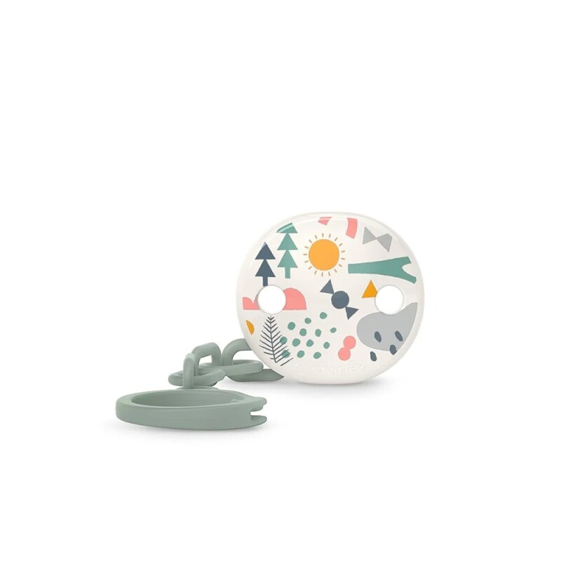Clip Suavinex Redondo Con Cadenita Verde Clip Suavinex Redondo Con Cadenita Verde