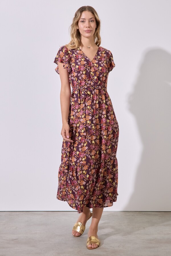 Vestido Maxi Spring BORDEAUX/MULTI