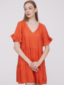 Vestido Kaleu Naranja Oscuro