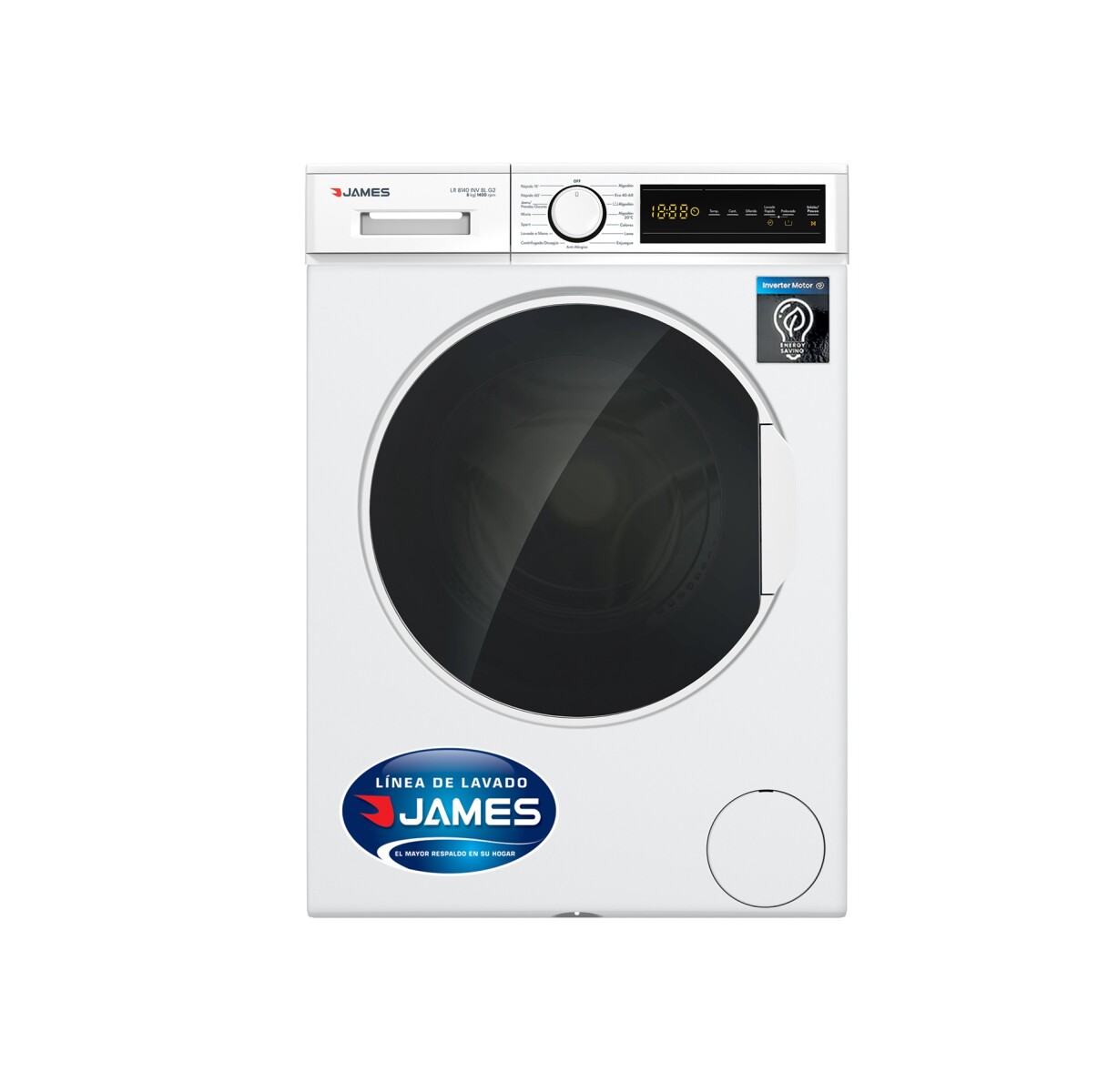Lavarropas automático James Carga Frontal Blanco LR 8140 