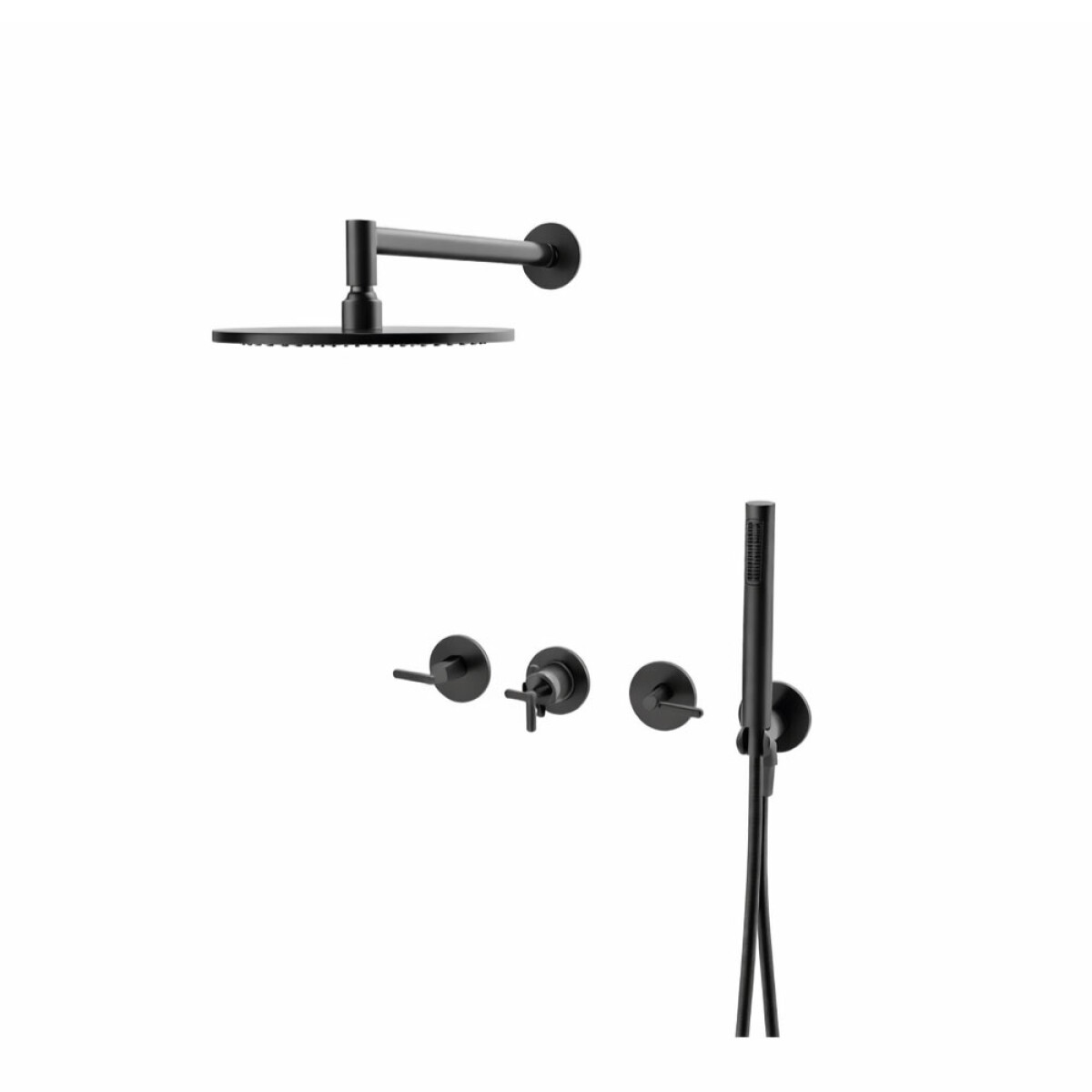 Grifería de Ducha Termostática Con Roseta Linea Brand 