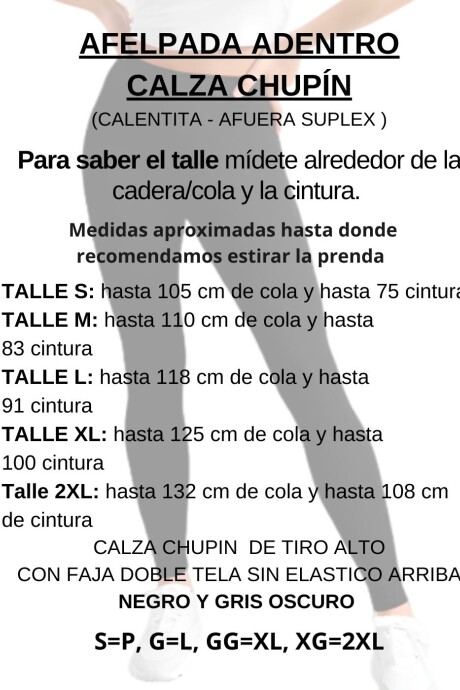 Calza Suplex con felpa adentro Negro