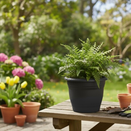 Maceta redonda 4 lts NEGRO