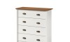 Cómoda 4 cajones - Madera maciza - Linea Colonial Blanco