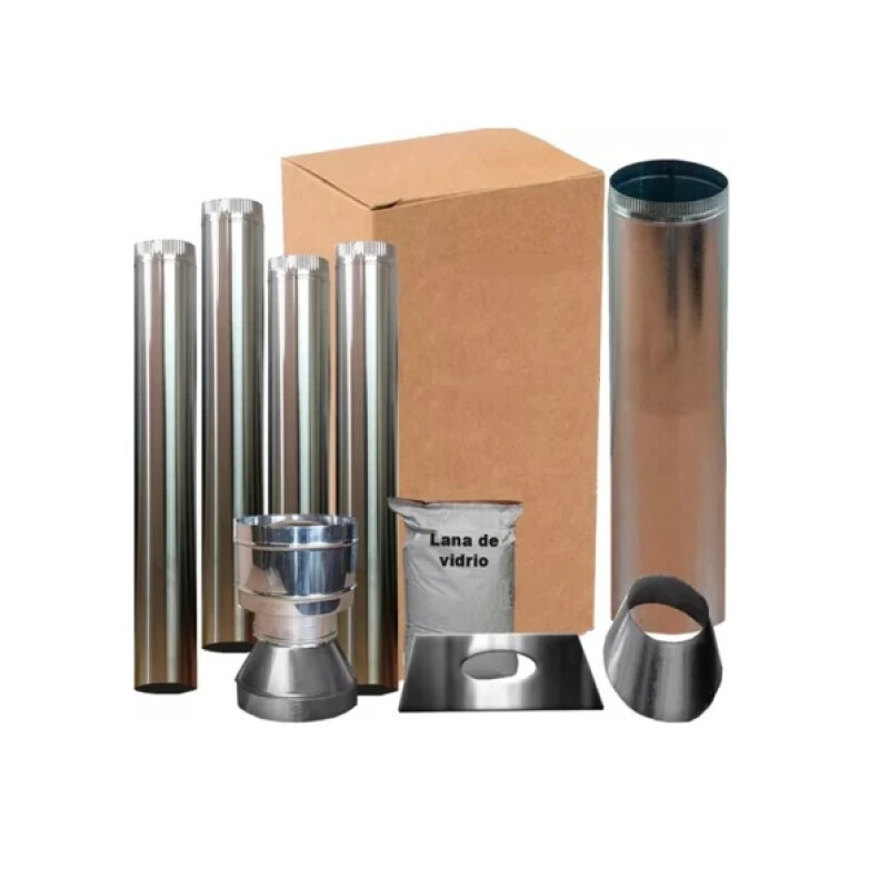 Kit de caños para calefactor Tromen (TECHO) Diámetro 8""