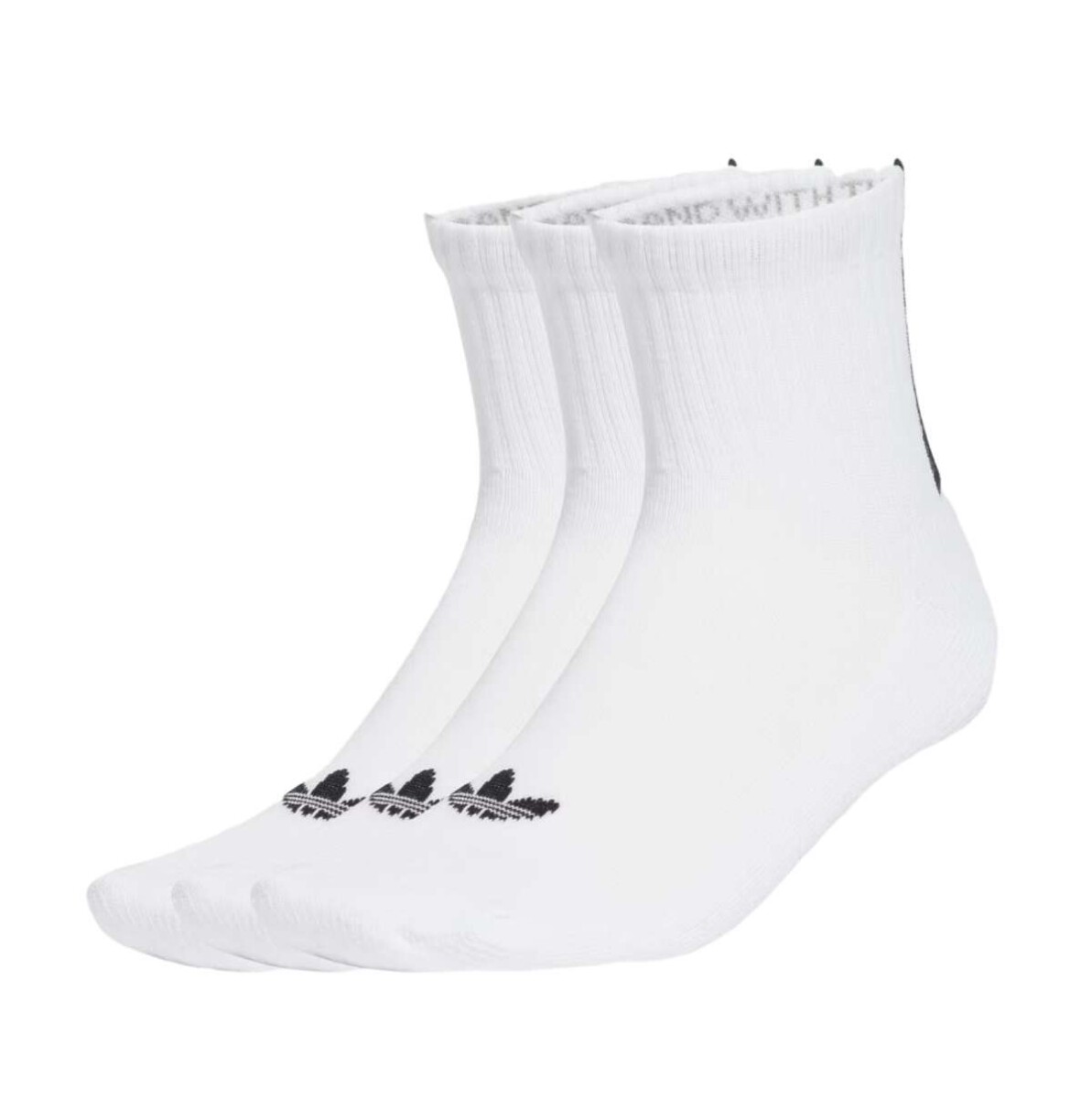 Medias Adidas 3S 1/4 Socks 3P - Blanco 