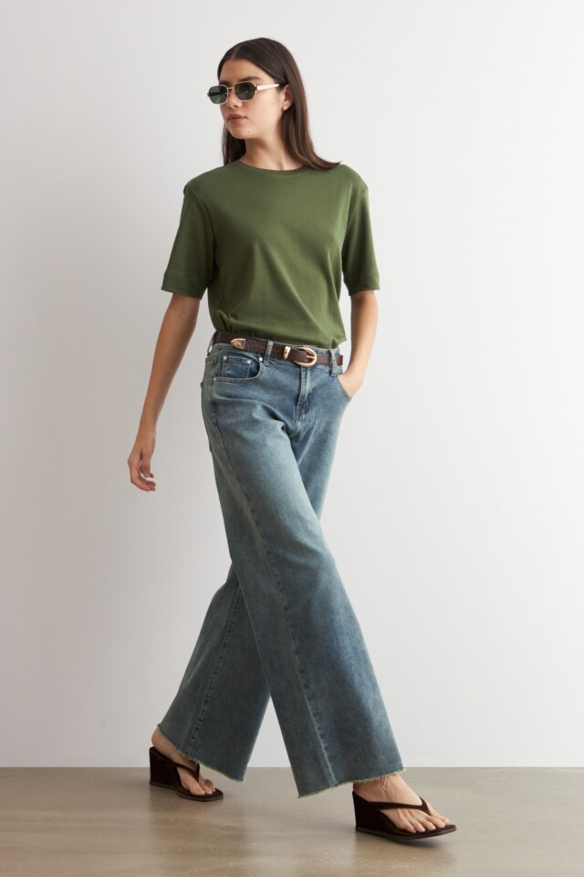 Jean wide leg Sil jean medio