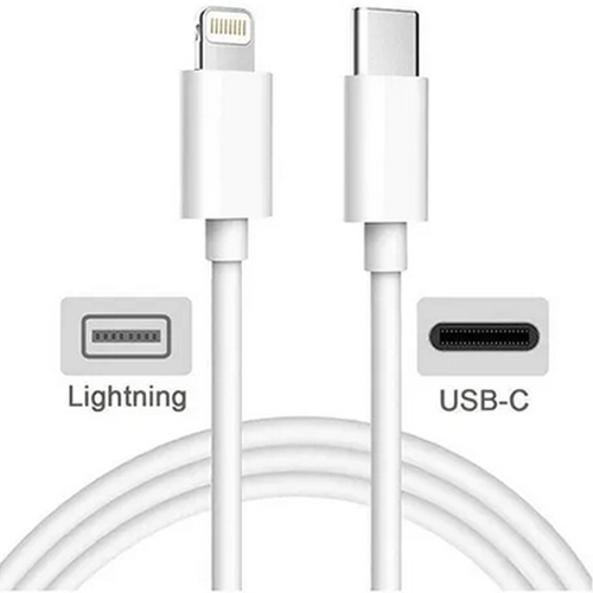 Cargador de Tipo C a Lightning Compatible Con iPhone 11 y 12