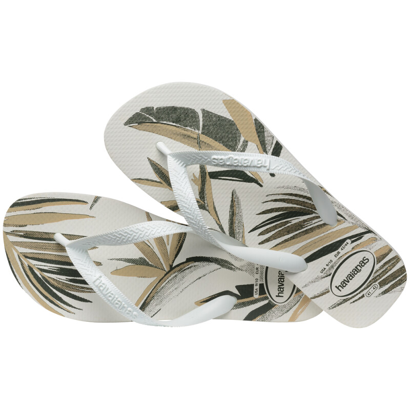 Sandalias Havaianas Aloha Hombre Blanco/blanco/verde Oliva
